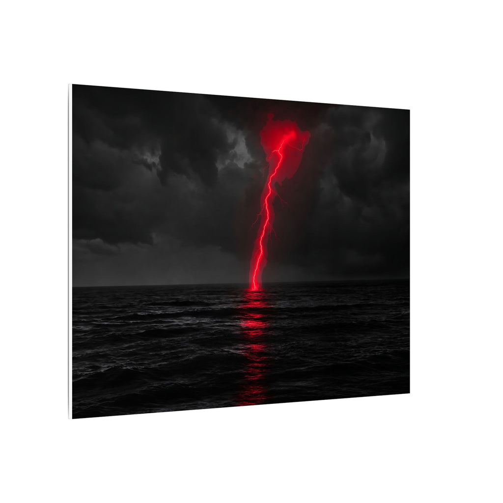 Red Strike - Red And Black Art | Canvas (Landscape)