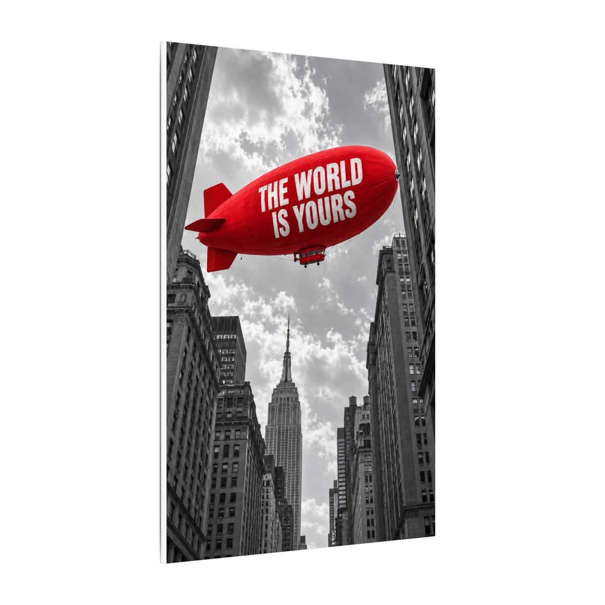 The World Is Yours Blimp - Office Wall Art | Canvas