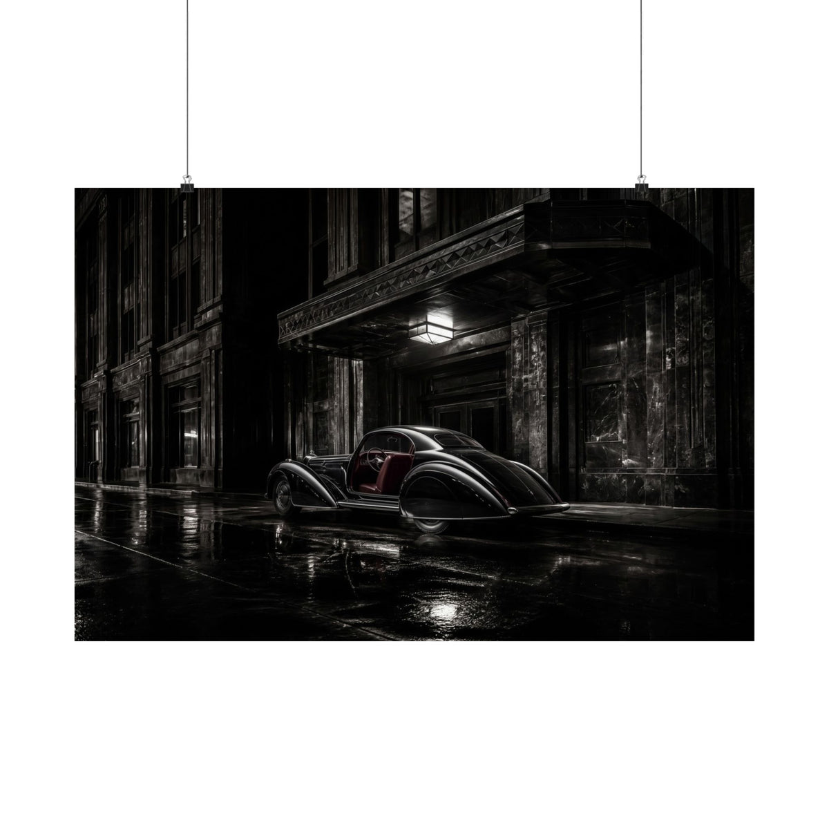 Art Deco Coupe - Art Deco Car Wall Art | Matte Poster (Landscape)