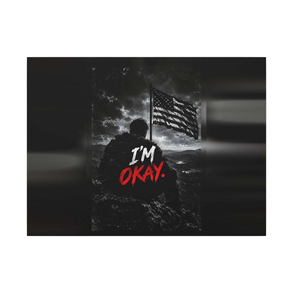 I'm Okay - Man Cave Wall Art | Canvas (Landscape)