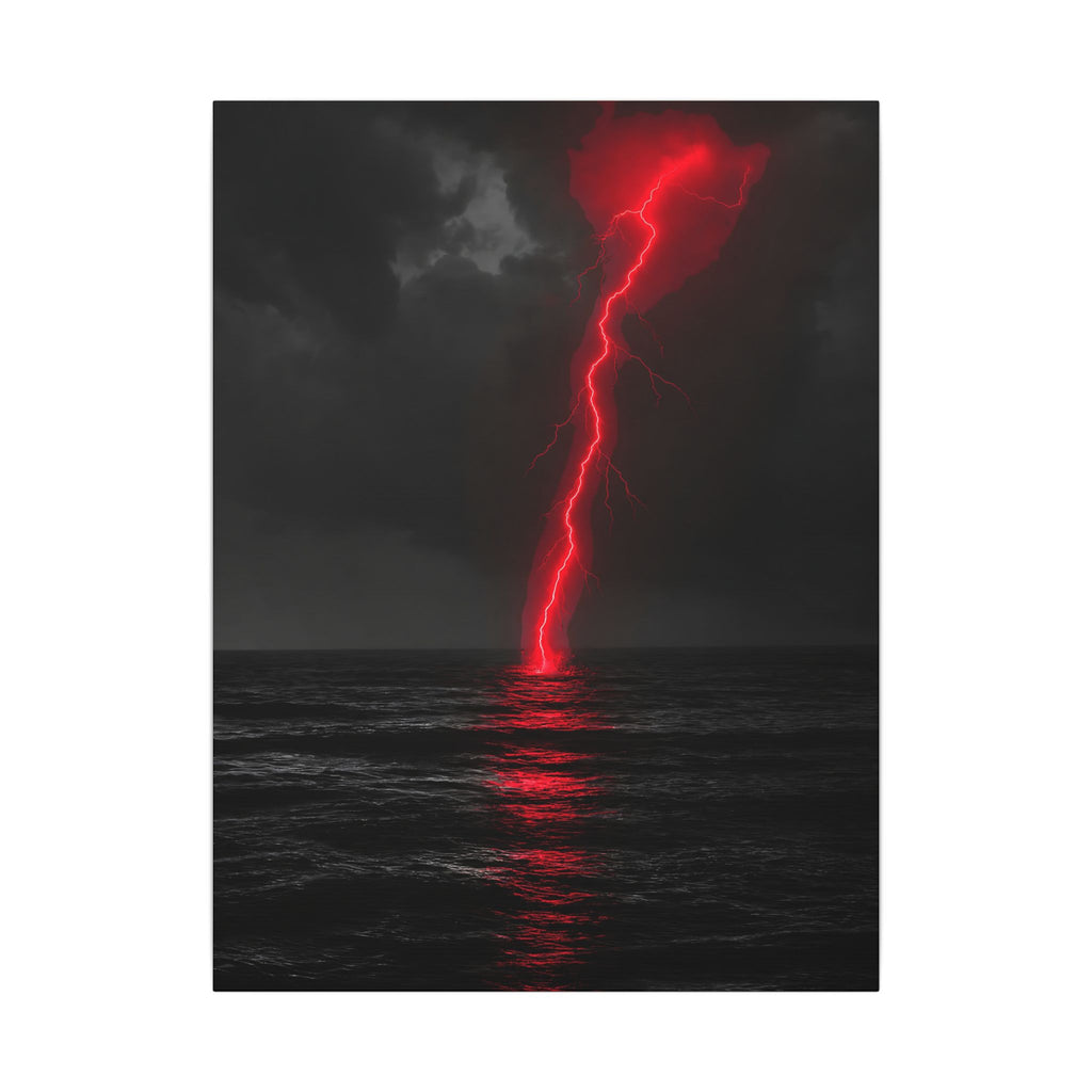Red Strike - Red And Black Art | Canvas