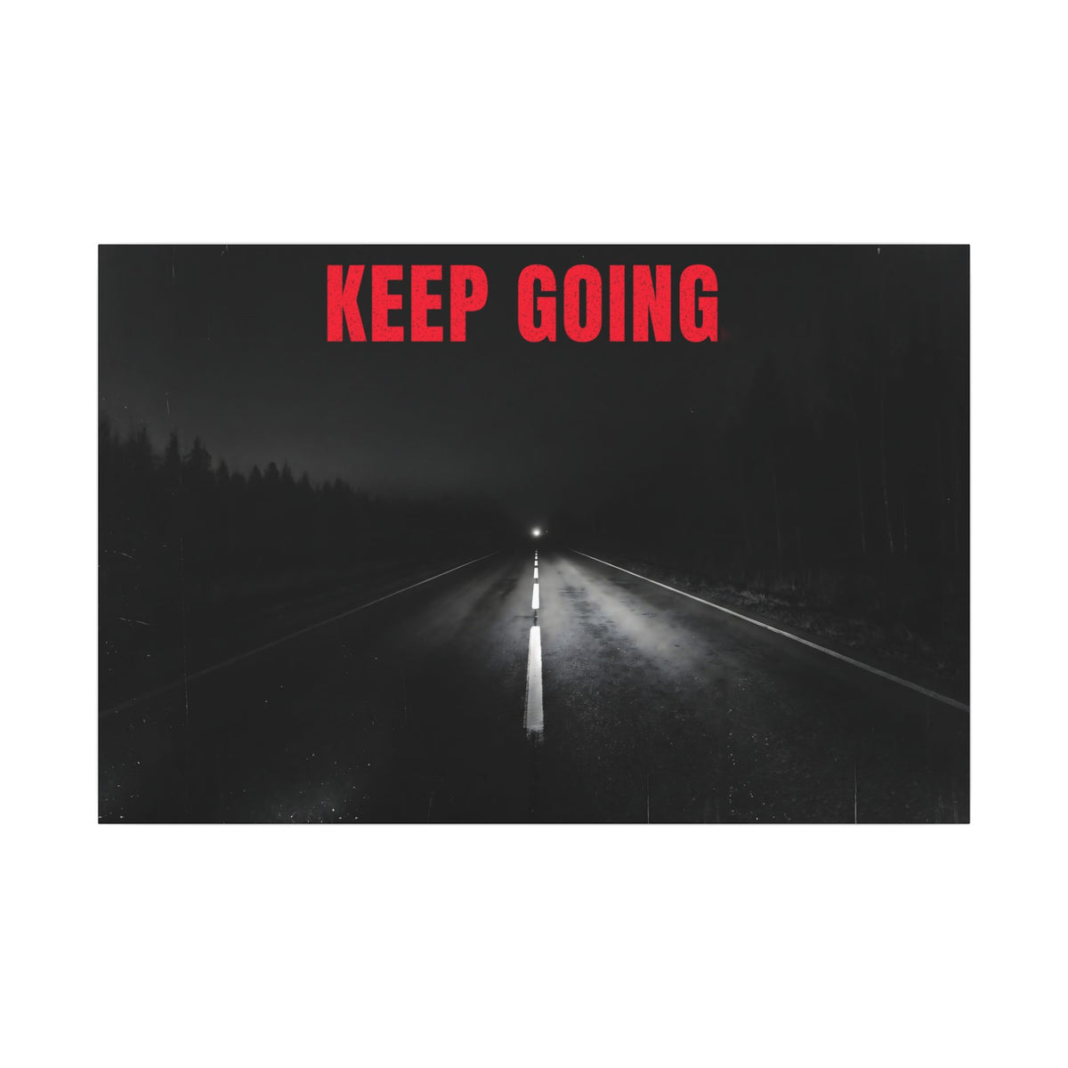 The Extra Mile - Night Road Wall Art | Canvas (Landscape)