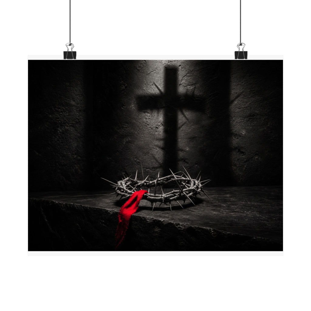 Crown and Shadow - Crown of Thorns Wall Art | Matte Poster (Landscape)