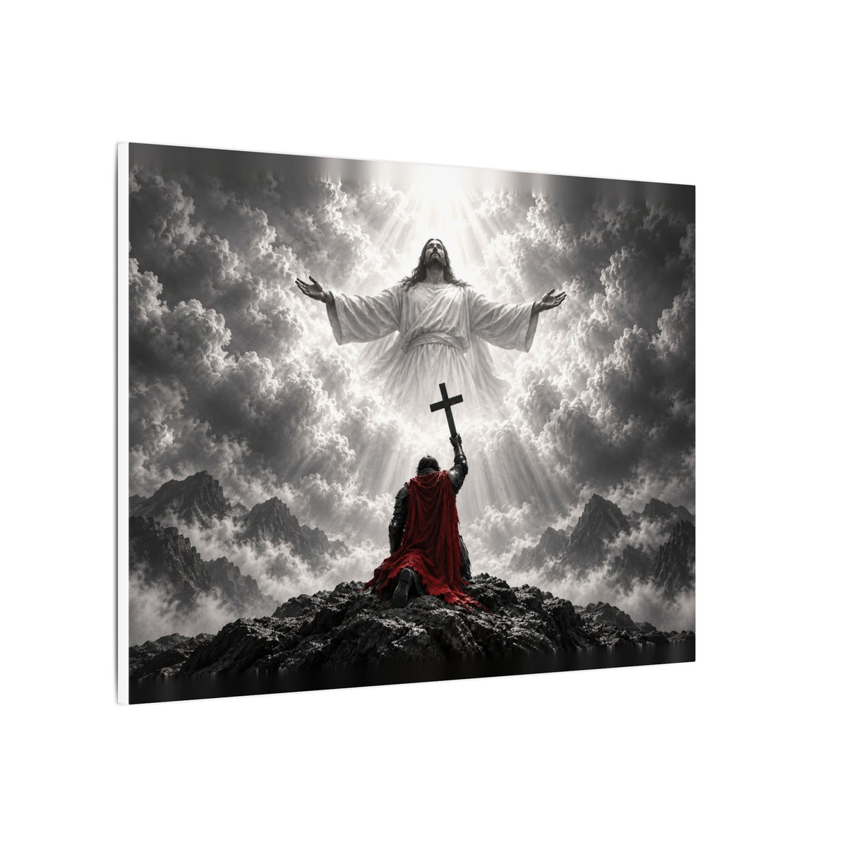 Jesus and the Warrior - Christian Wall Art | Canvas (Landscape)