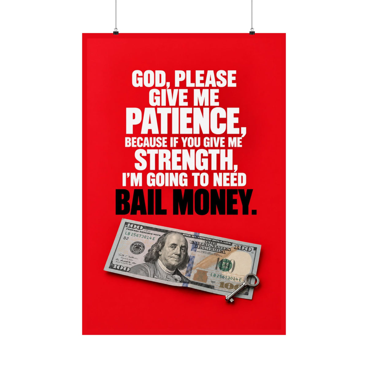 Bail Money - Meme Wall Art | Matte Poster