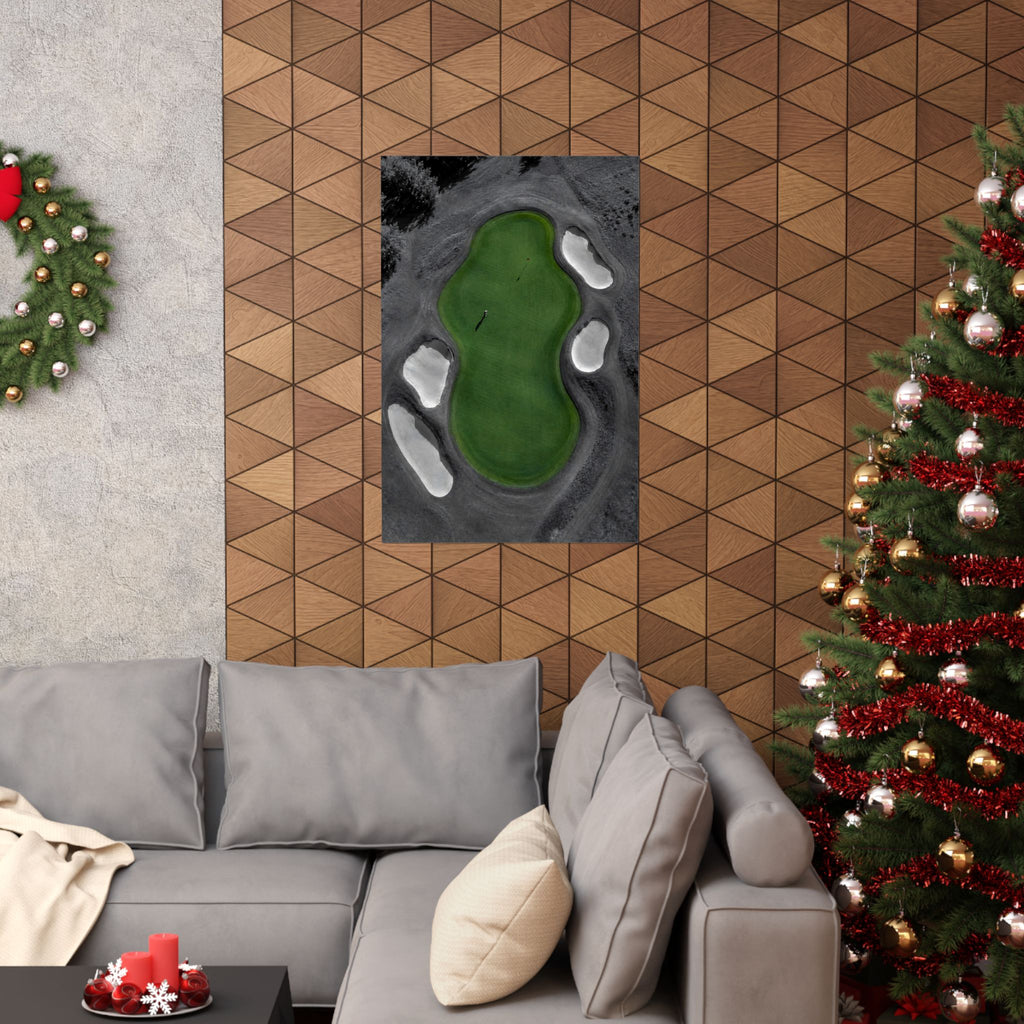 Aerial Solitude - Golf Course Wall Art | Matte Poster