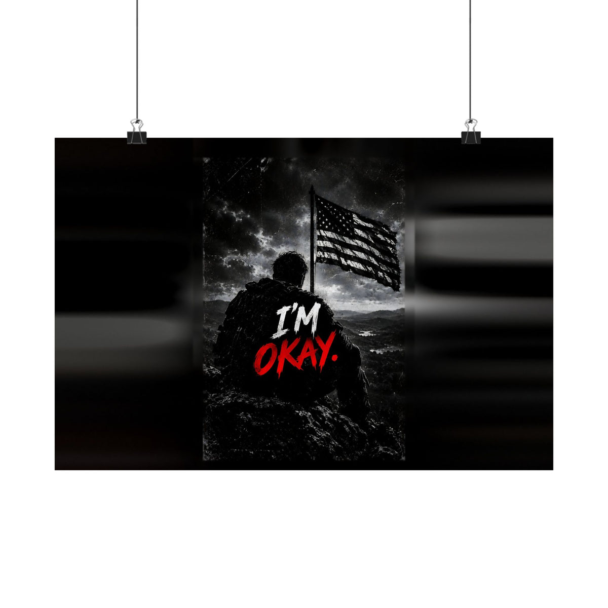 I'm Okay - Man Cave Wall Art | Matte Poster (Landscape)