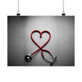 The Stethoscope Heart - Doctor's Office Wall Art | Matte Poster (Landscape)
