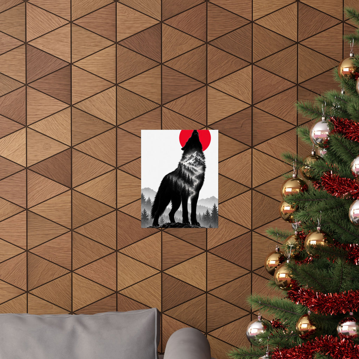 Howling Wolf - Dark Wall Art | Matte Poster