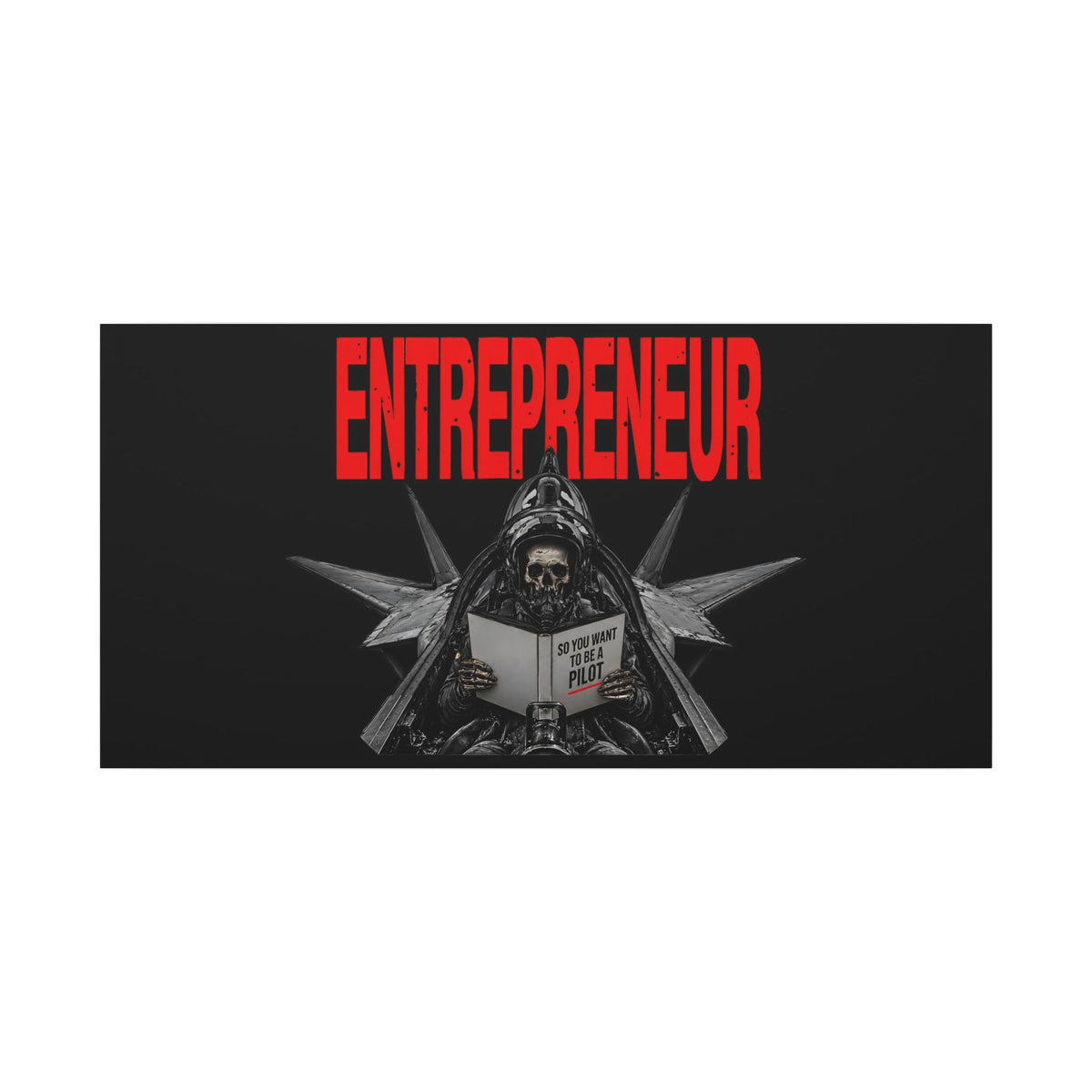 Entrepreneur - Skeleton Wall Art | Canvas (Panoramic)