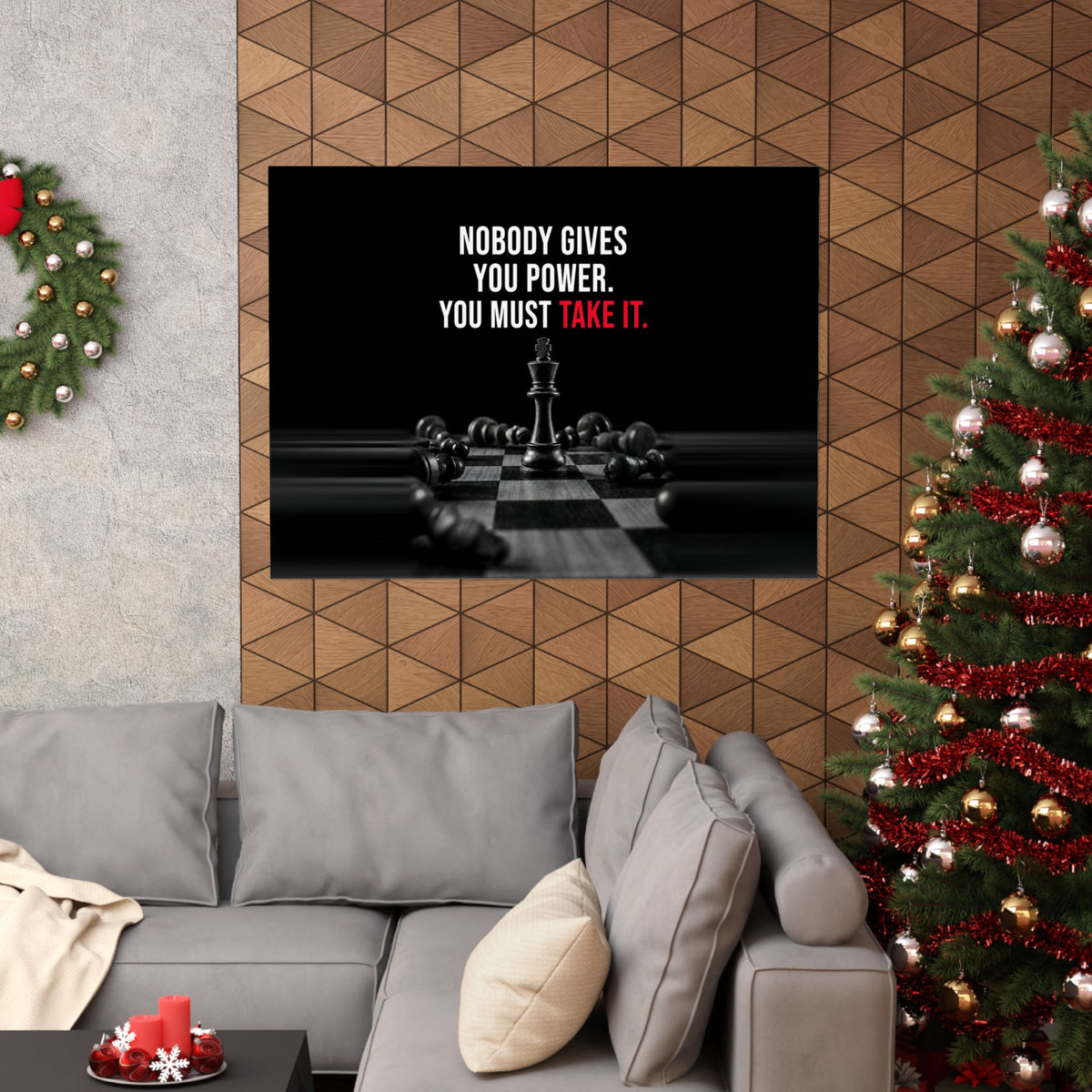 Nobody Gives You Power - Chess Wall Art | Matte Poster (Landscape)