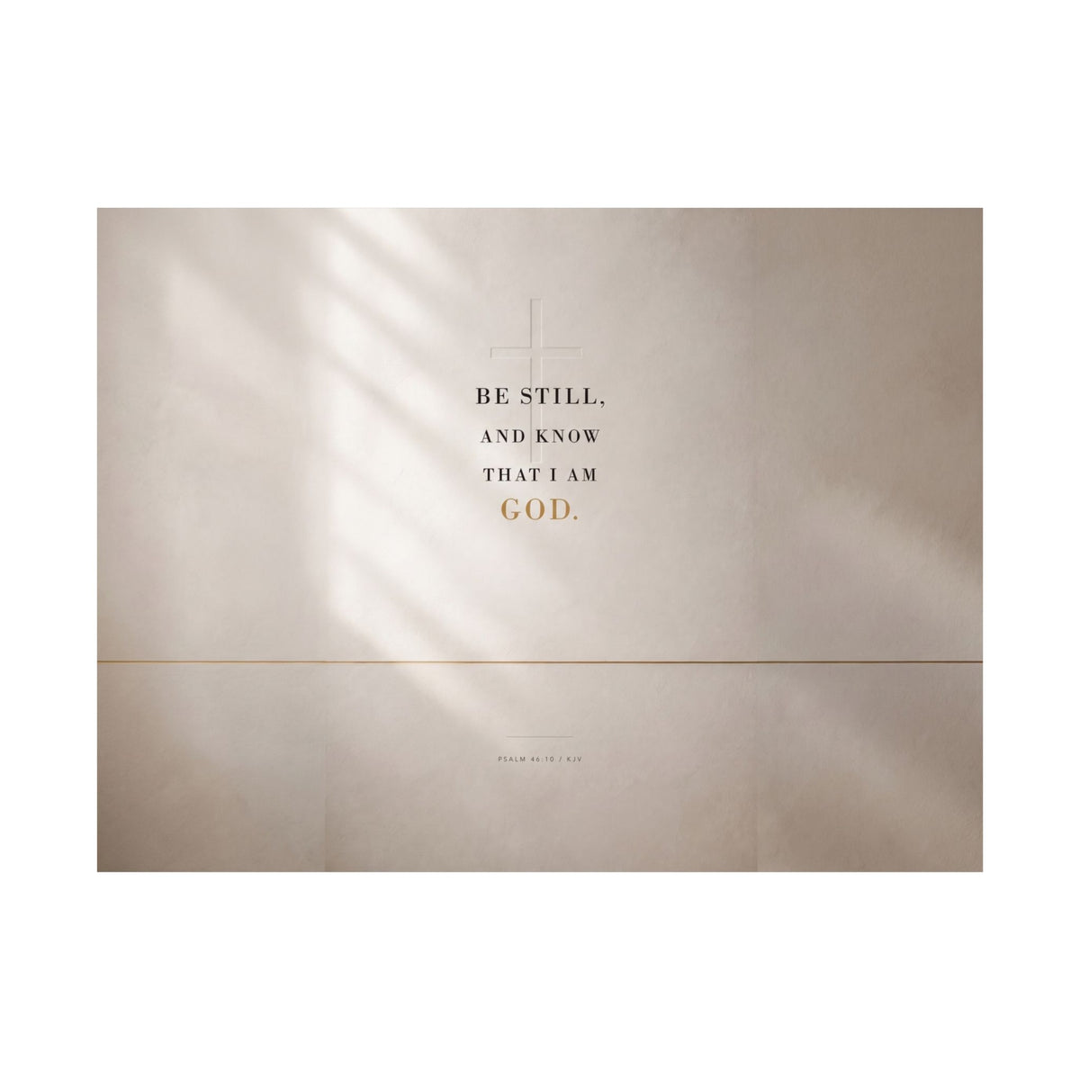 Be Still - Psalm 46:10 Bible Verse Wall Art | Matte Poster (Landscape)