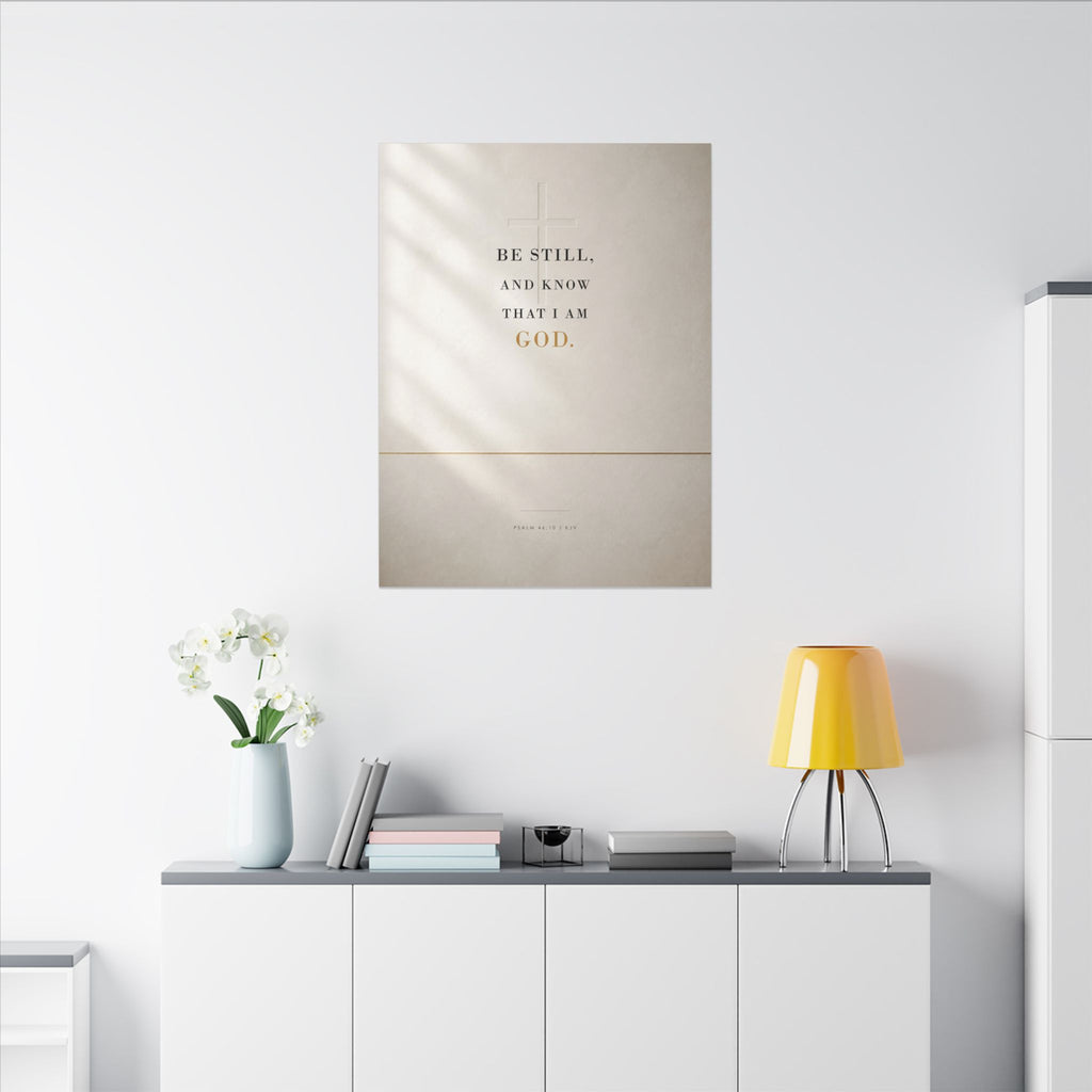 Be Still - Psalm 46:10 Bible Verse Wall Art | Canvas