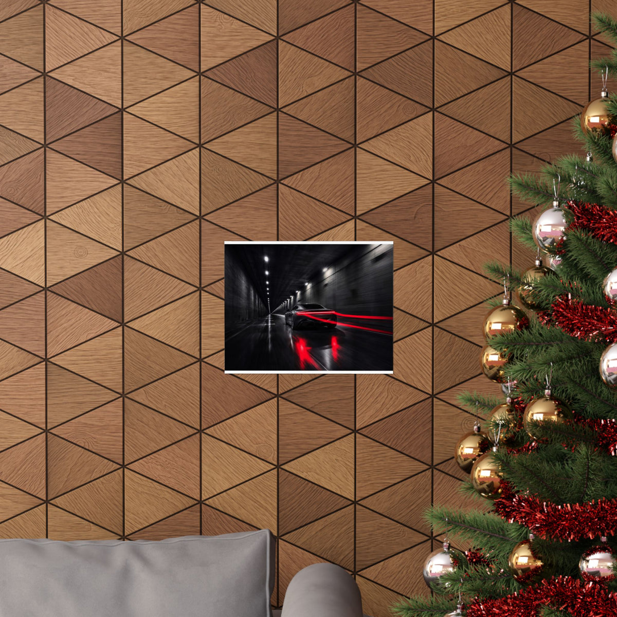 Redline Tunnel - Racing Wall Art | Matte Poster (Landscape)