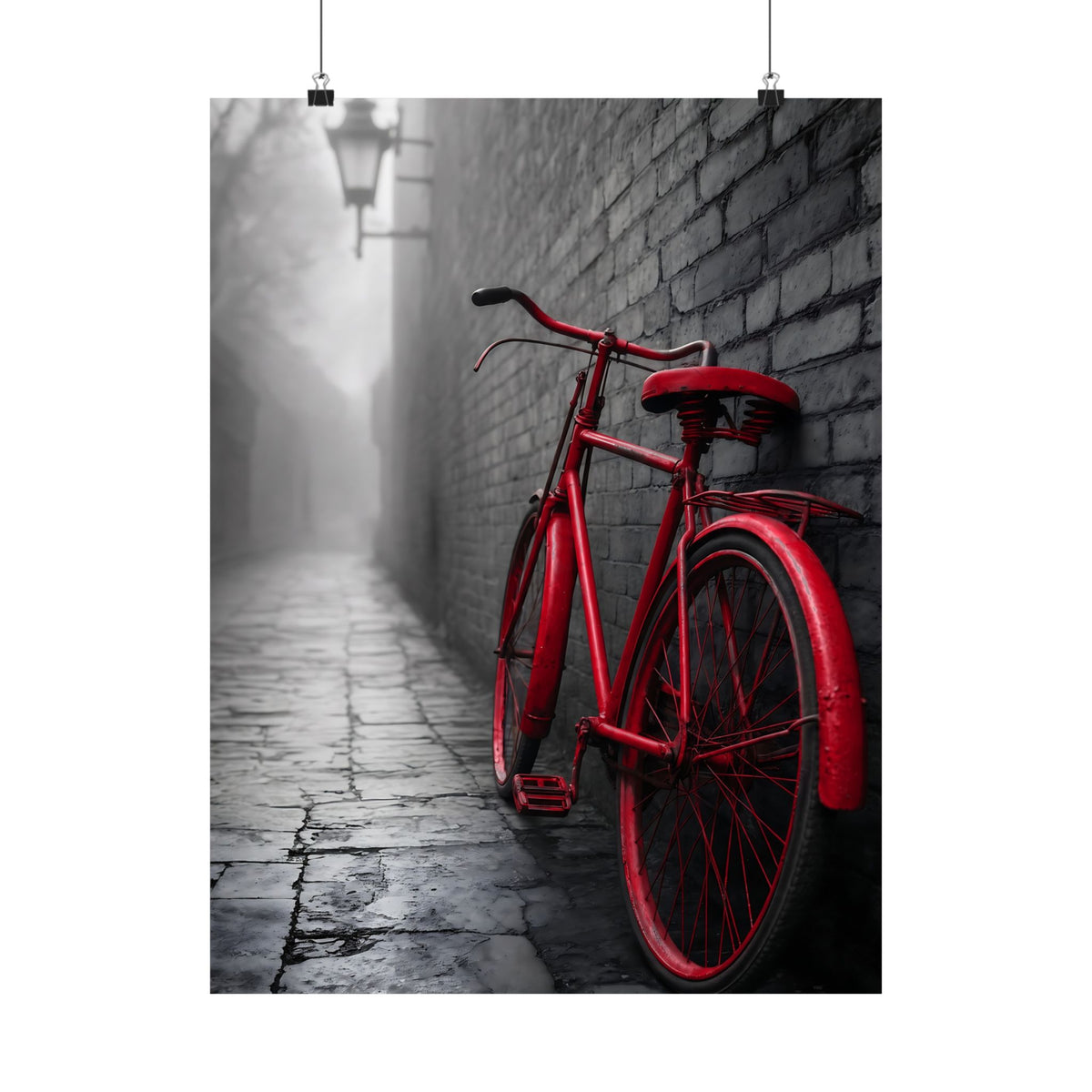 The Red Bicycle - Unique Office Wall Decor | Matte Poster