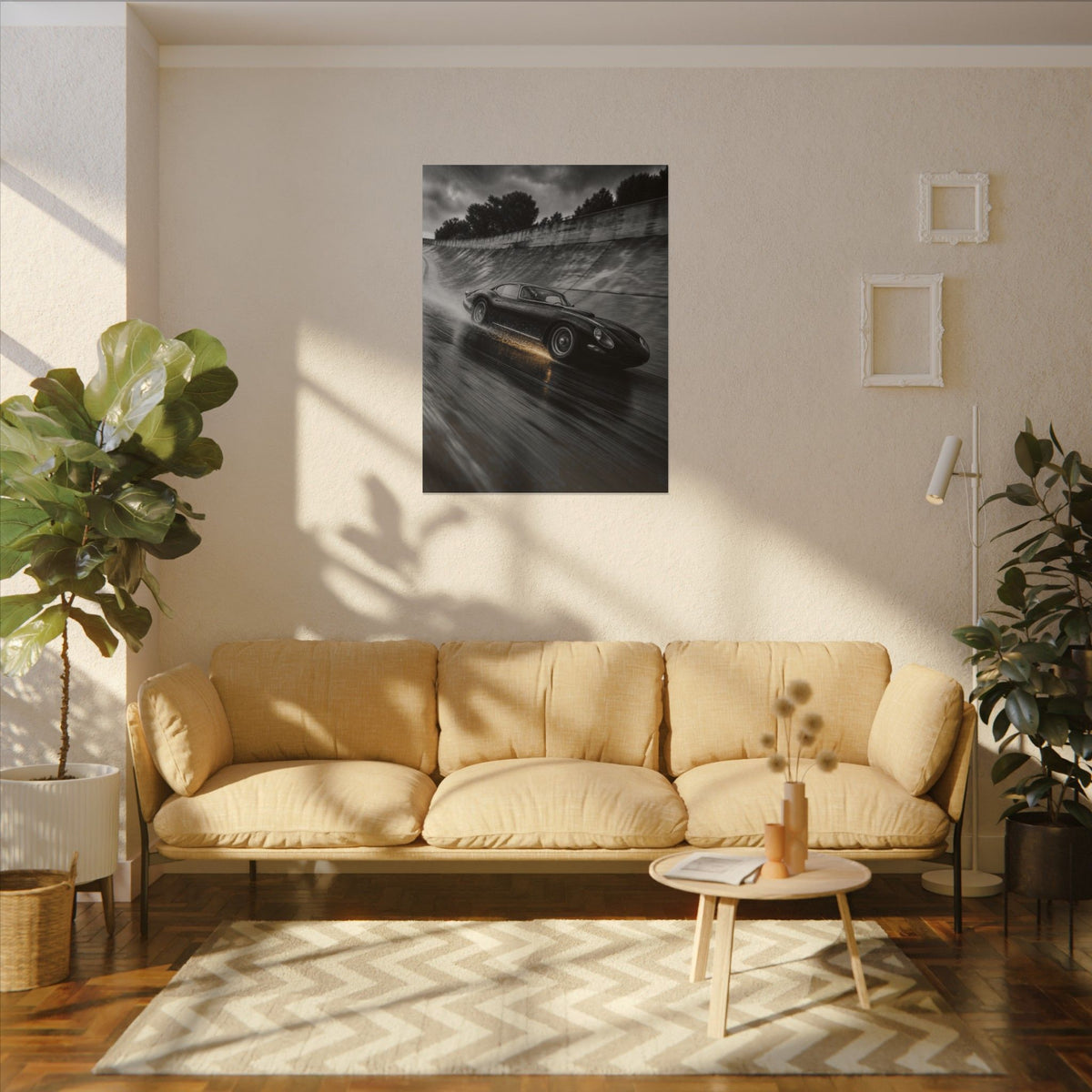 Banked in the Rain - Race Car Wall Art | Canvas