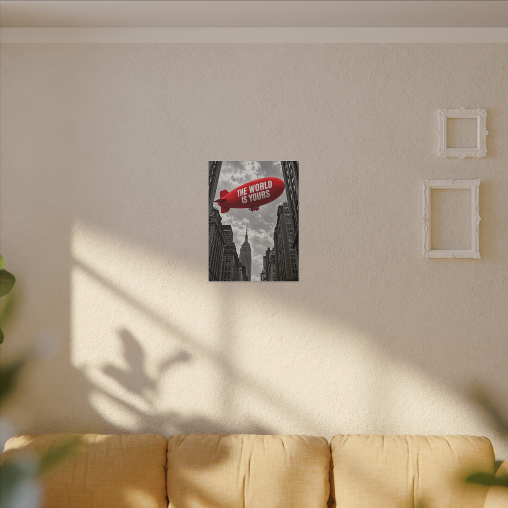 The World Is Yours Blimp - Office Wall Art | Canvas