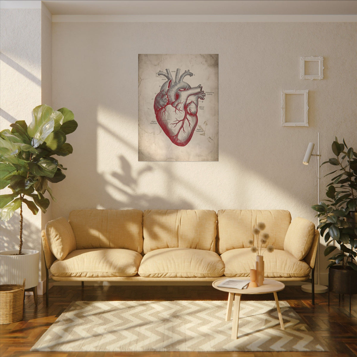 The Anatomical Heart - Wall Art For Doctor Office | Canvas