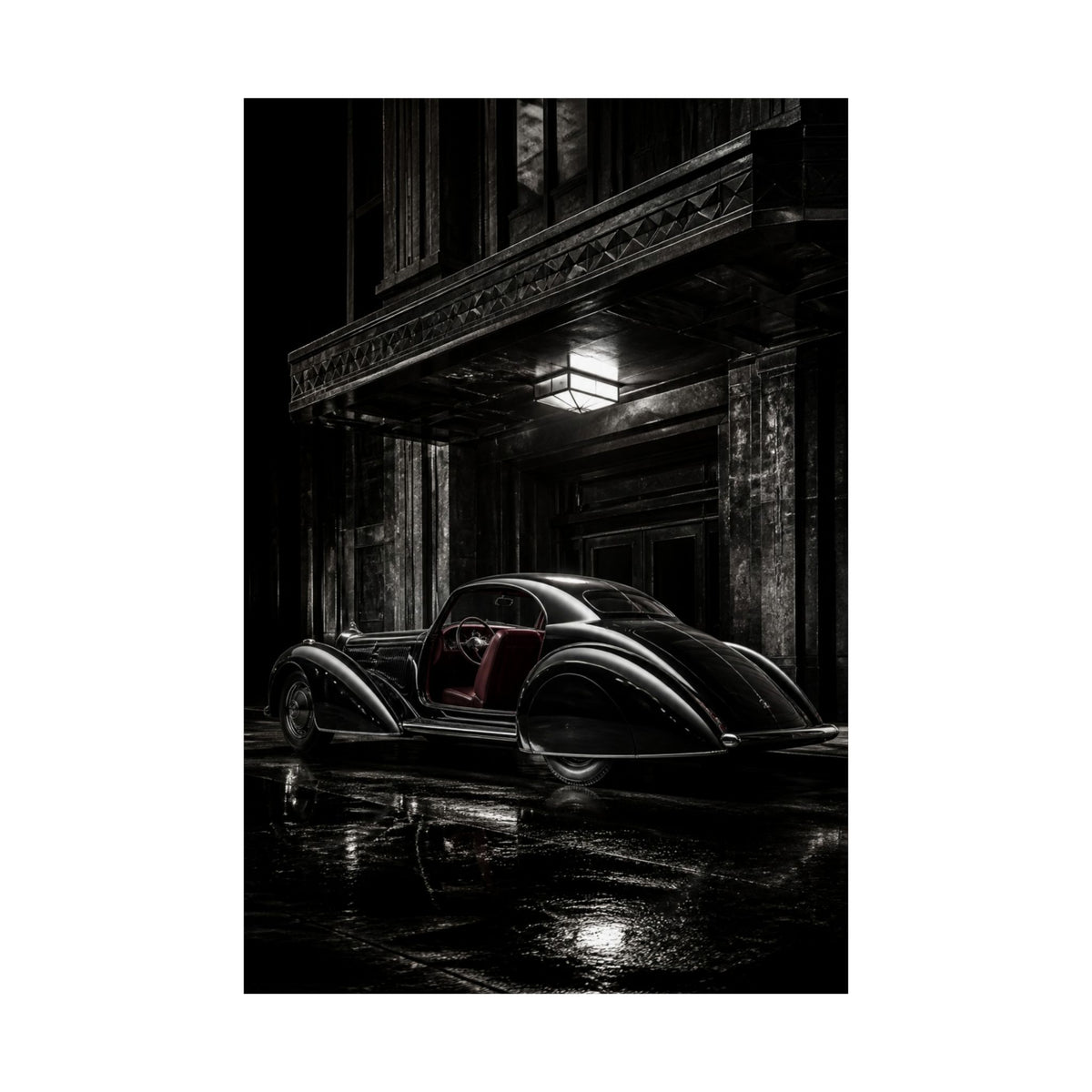 Art Deco Coupe - Art Deco Car Wall Art | Matte Poster