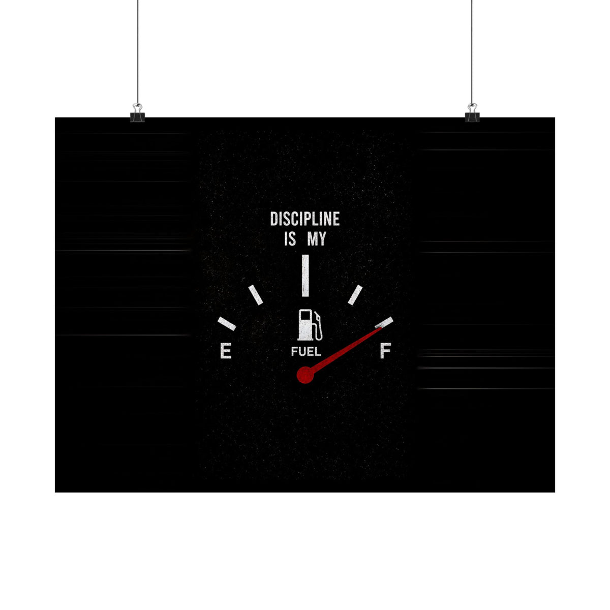 Discipline Is My Fuel - Motivational Wall Art | Matte Poster (Landscape)