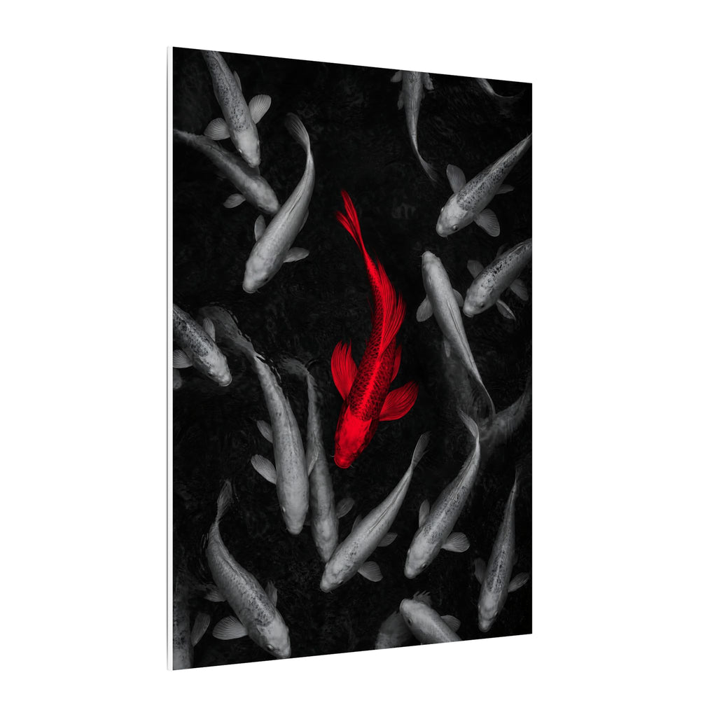 The Red Koi - Red And Black Wall Art | Canvas