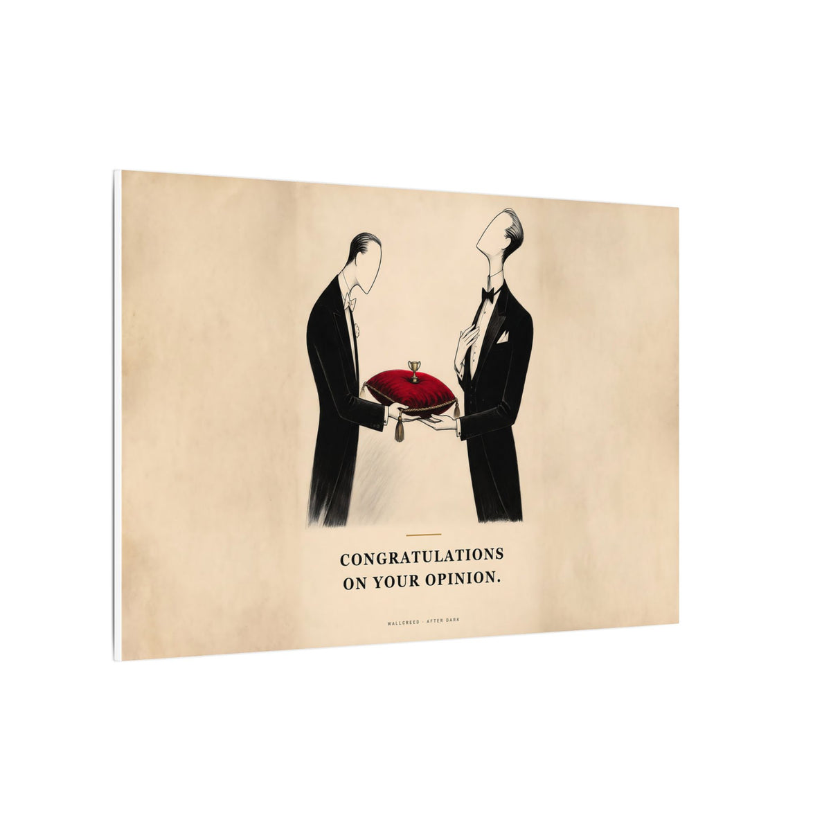 Congratulations on Your Opinion - Funny Wall Art | Canvas (Landscape)