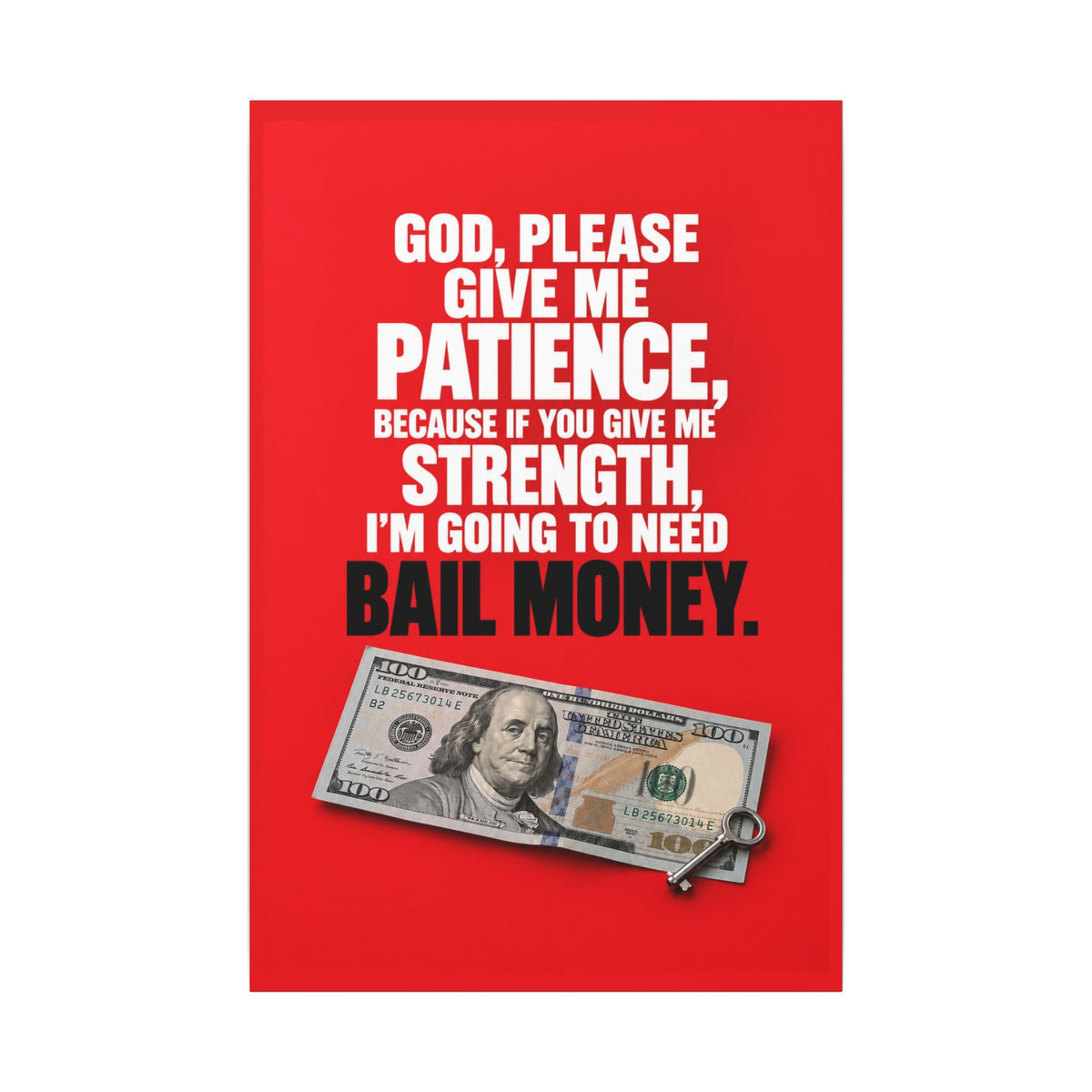 Bail Money - Meme Wall Art | Canvas