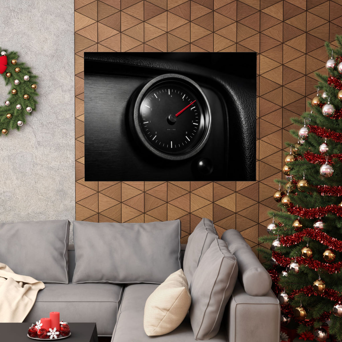 Redline Gauge - Tachometer Wall Art | Matte Poster (Landscape)