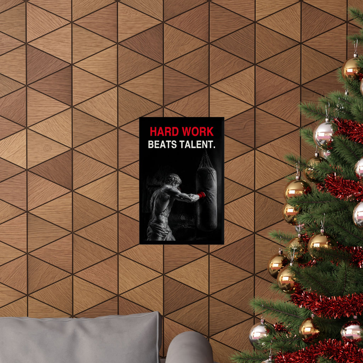 Hard Work Beats Talent - Boxing Wall Art | Matte Poster