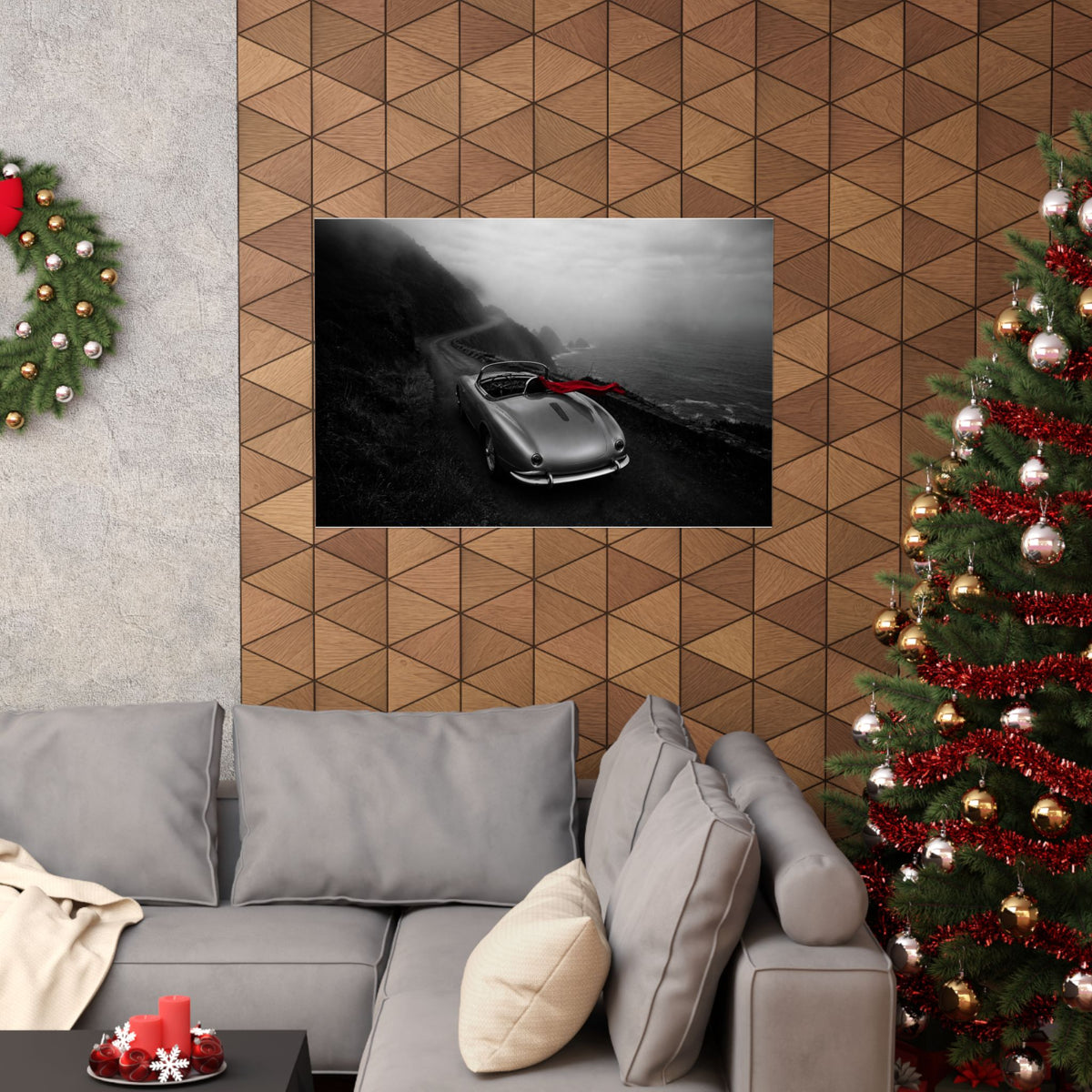 Coastal Roadster - Classic Car Wall Art | Matte Poster (Landscape)