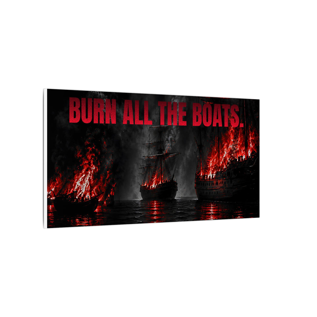Burn All the Boats - Nautical Wall Art | Canvas (Panoramic)