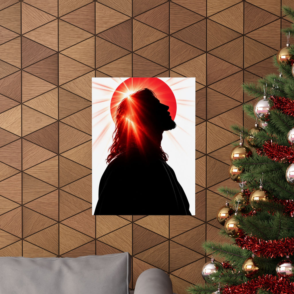 Jesus Silhouette - Christian Wall Art | Matte Poster