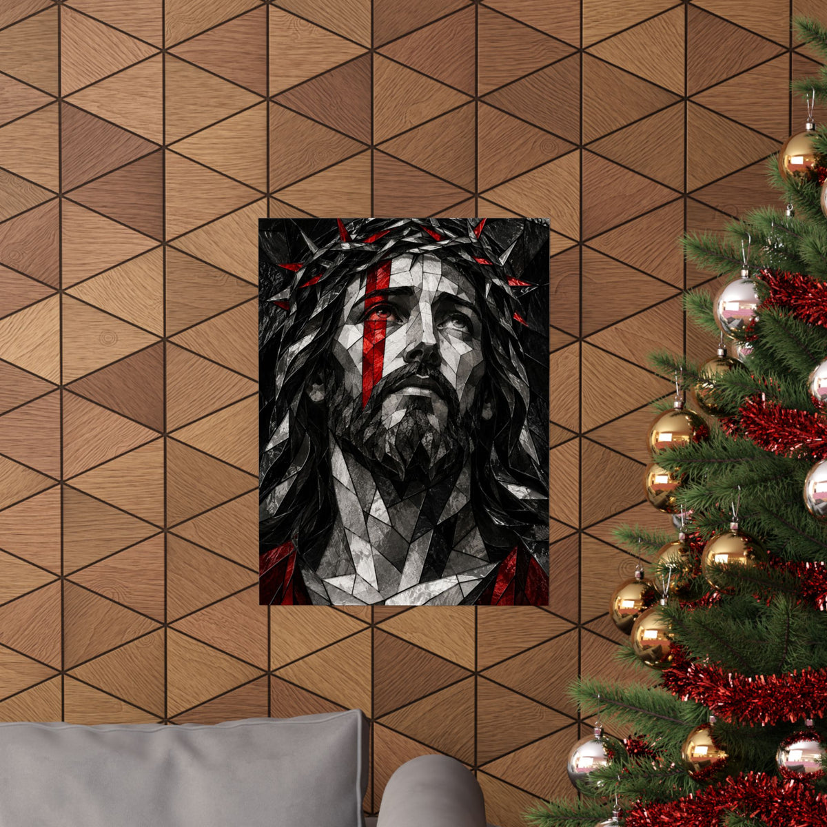 Stained Glass Christ - Christian Wall Art | Matte Poster