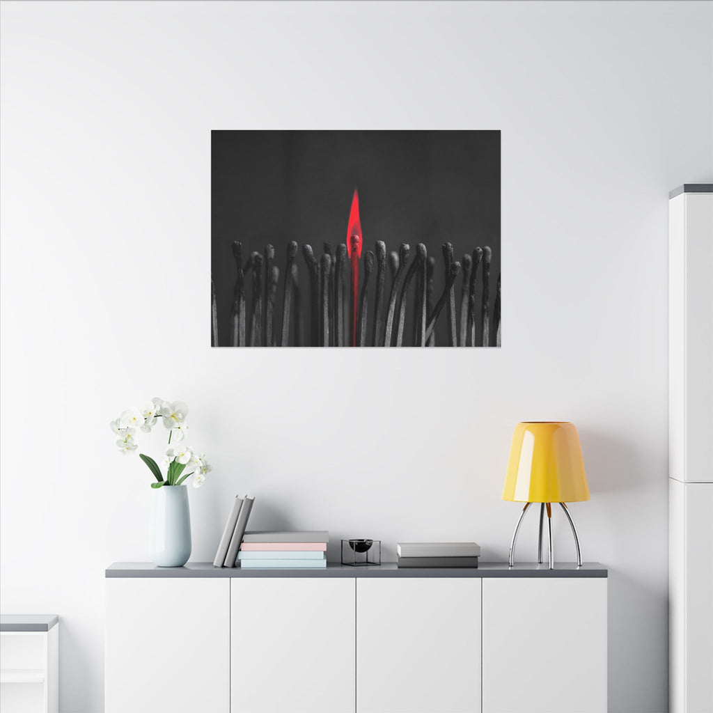 The One Still Burning - Office Wall Art For Men | Canvas (Landscape)