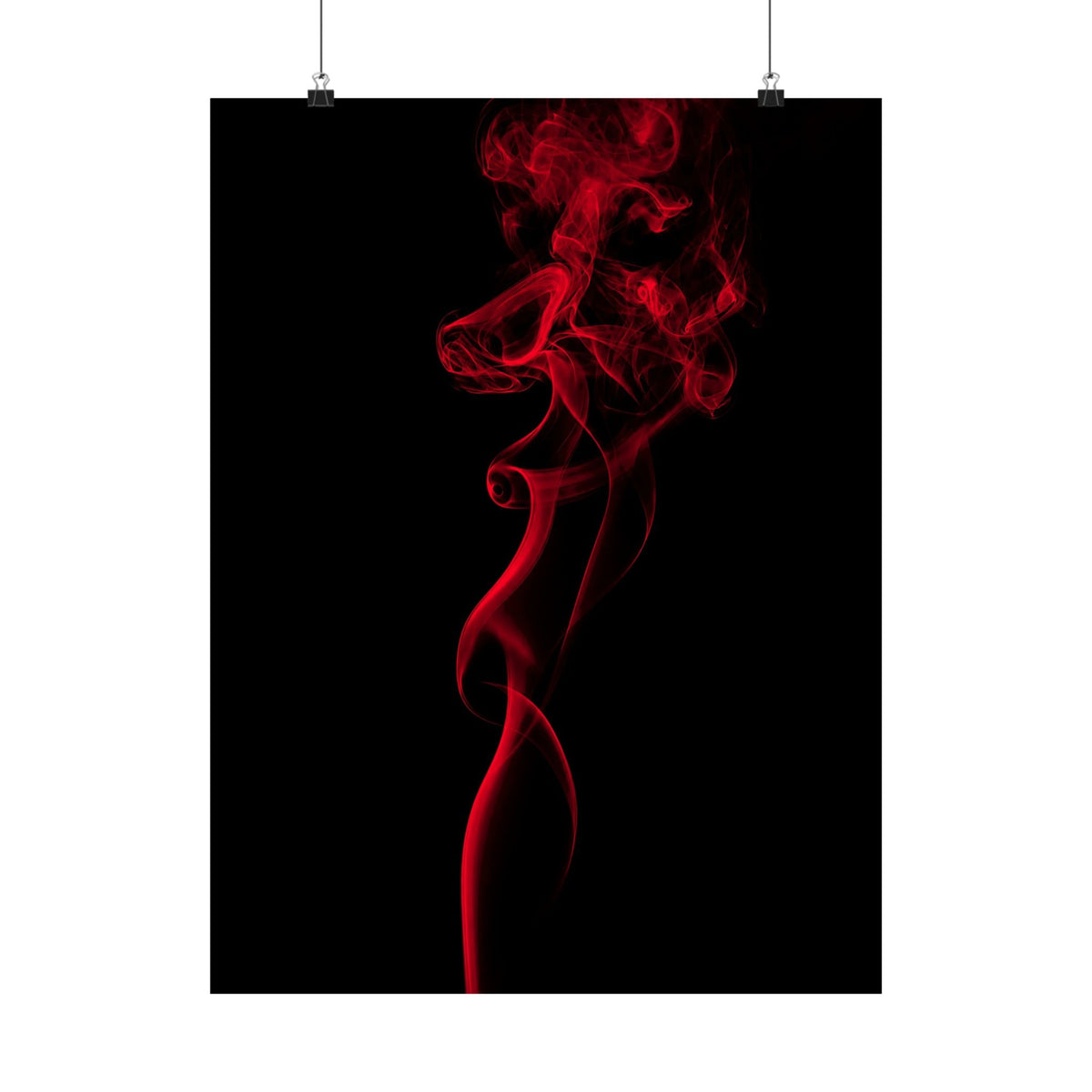 Red Smoke - Wall Art With Red Color | Matte Poster