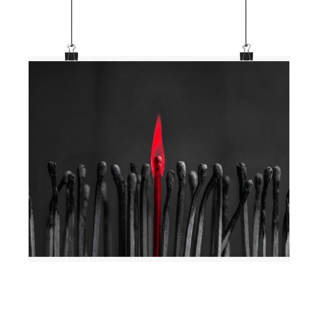 The One Still Burning - Office Wall Art For Men | Matte Poster (Landscape)