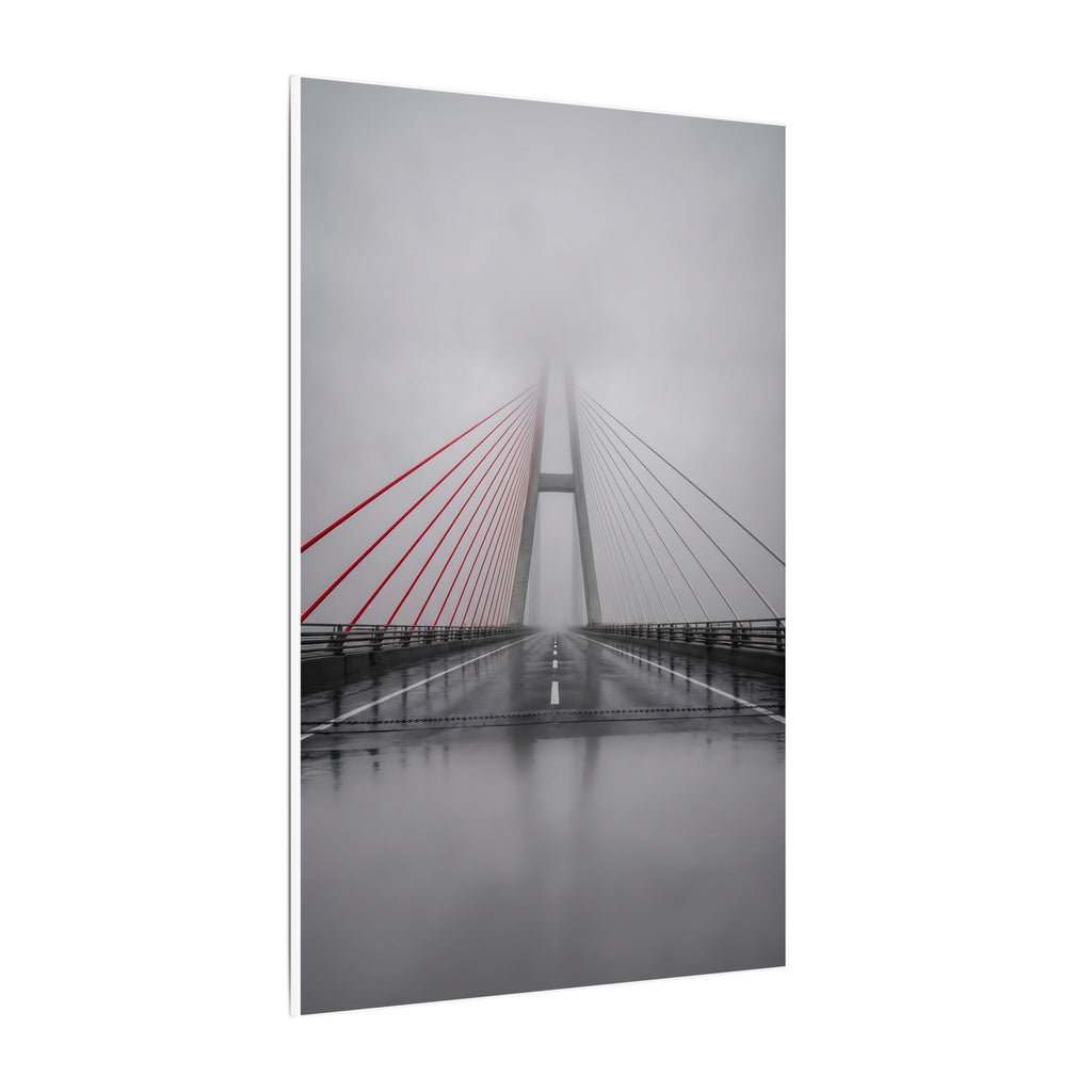 Span in Fog - Red Wall Decor | Canvas