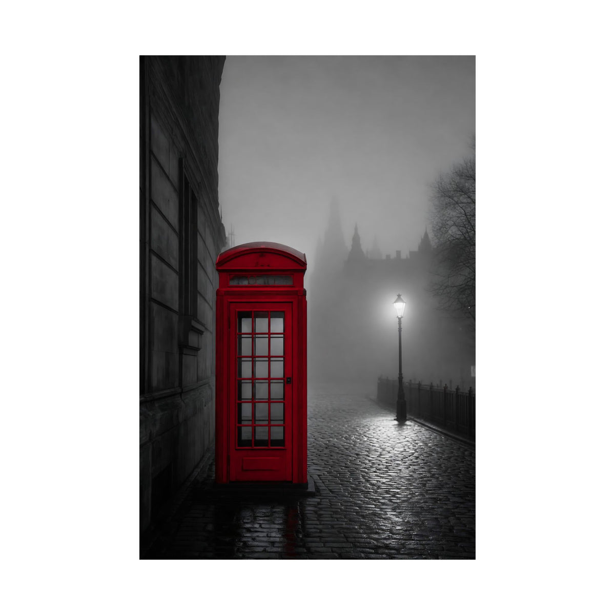 The Red Booth - Unique Office Art | Matte Poster