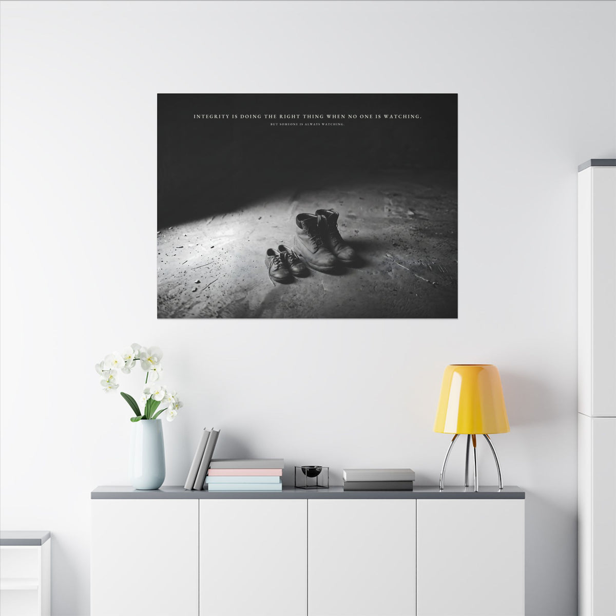 Integrity Is Doing the Right Thing When No One Is Watching - Wall Art | Canvas (Landscape)