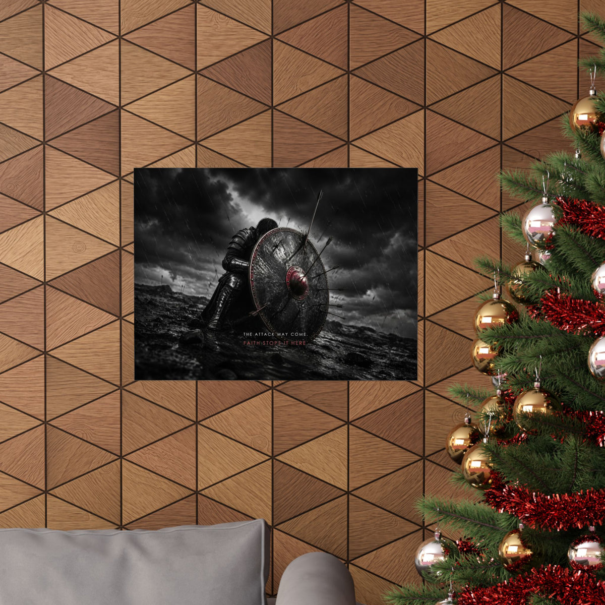 Shield of Faith - Armor of God Wall Art | Matte Poster (Landscape)
