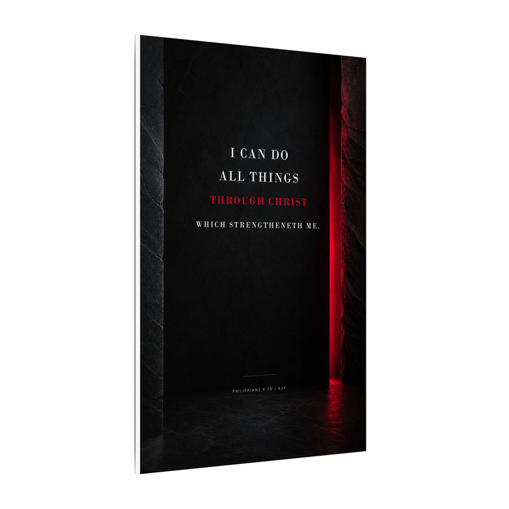 All Things Through Christ - Philippians 4:13 Scripture Wall Art | Canvas
