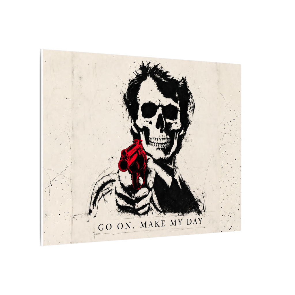 Make My Day - Dark Noir Sketch Art | Canvas (Landscape)