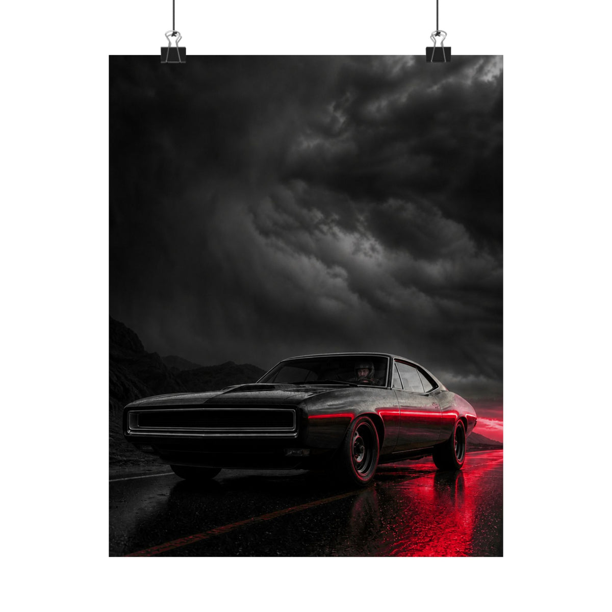 Desert Muscle - Muscle Car Wall Art | Matte Poster