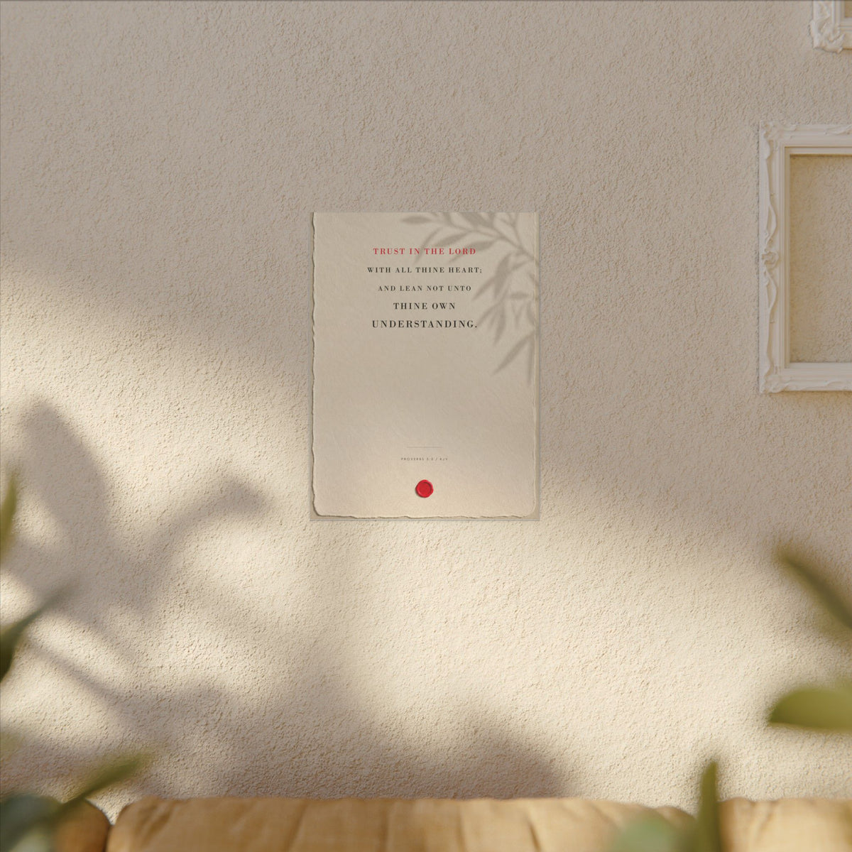 Trust in the Lord - Proverbs 3:5 Bible Verse Wall Art | Canvas