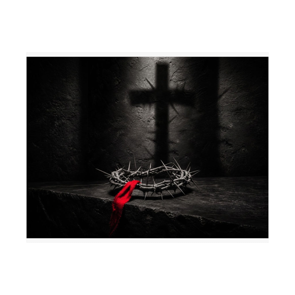 Crown and Shadow - Crown of Thorns Wall Art | Matte Poster (Landscape)