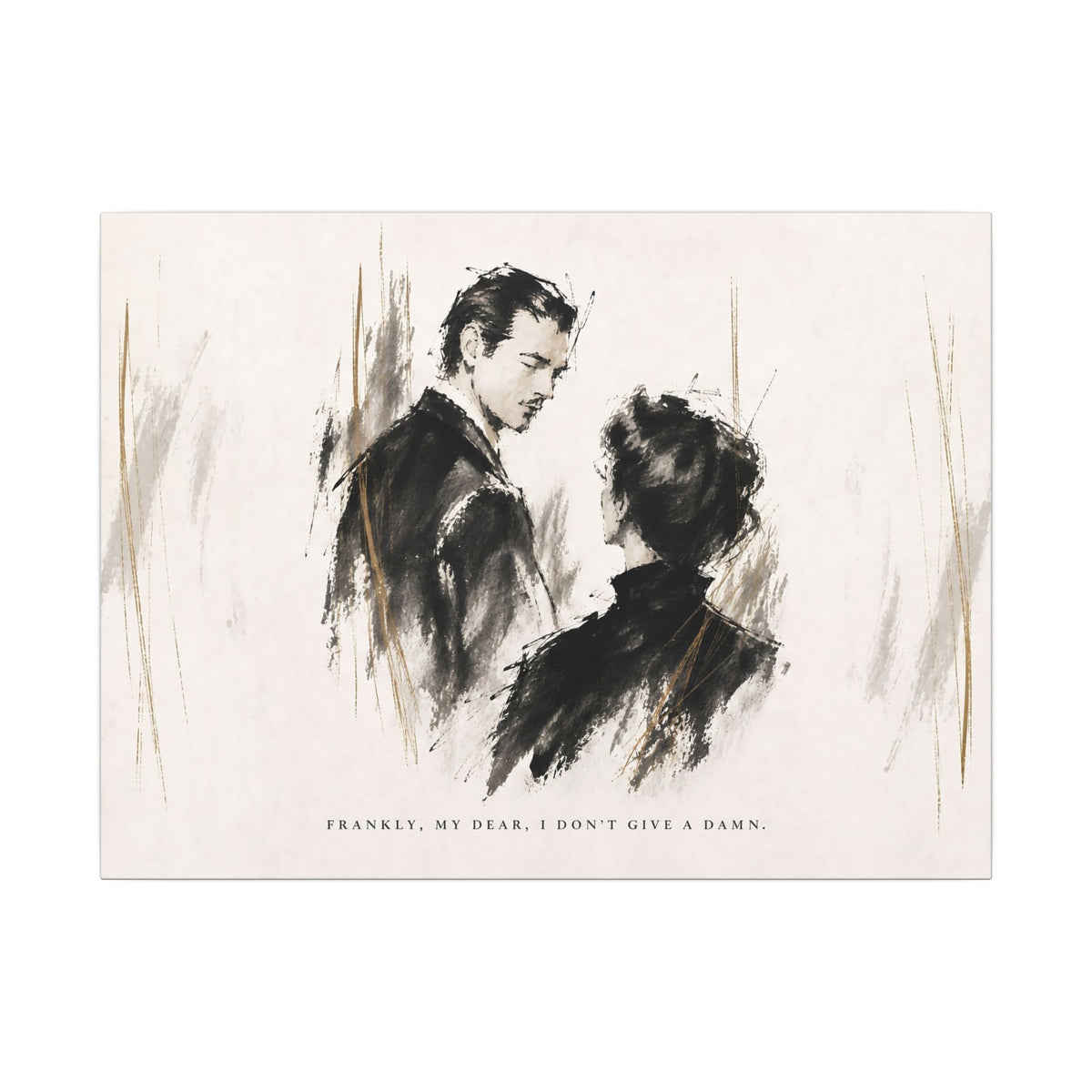 Frankly My Dear - Romantic Noir Wall Art | Canvas (Landscape)