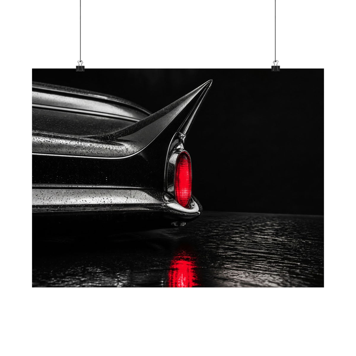 Ruby Tail - Classic Car Wall Art | Matte Poster (Landscape)