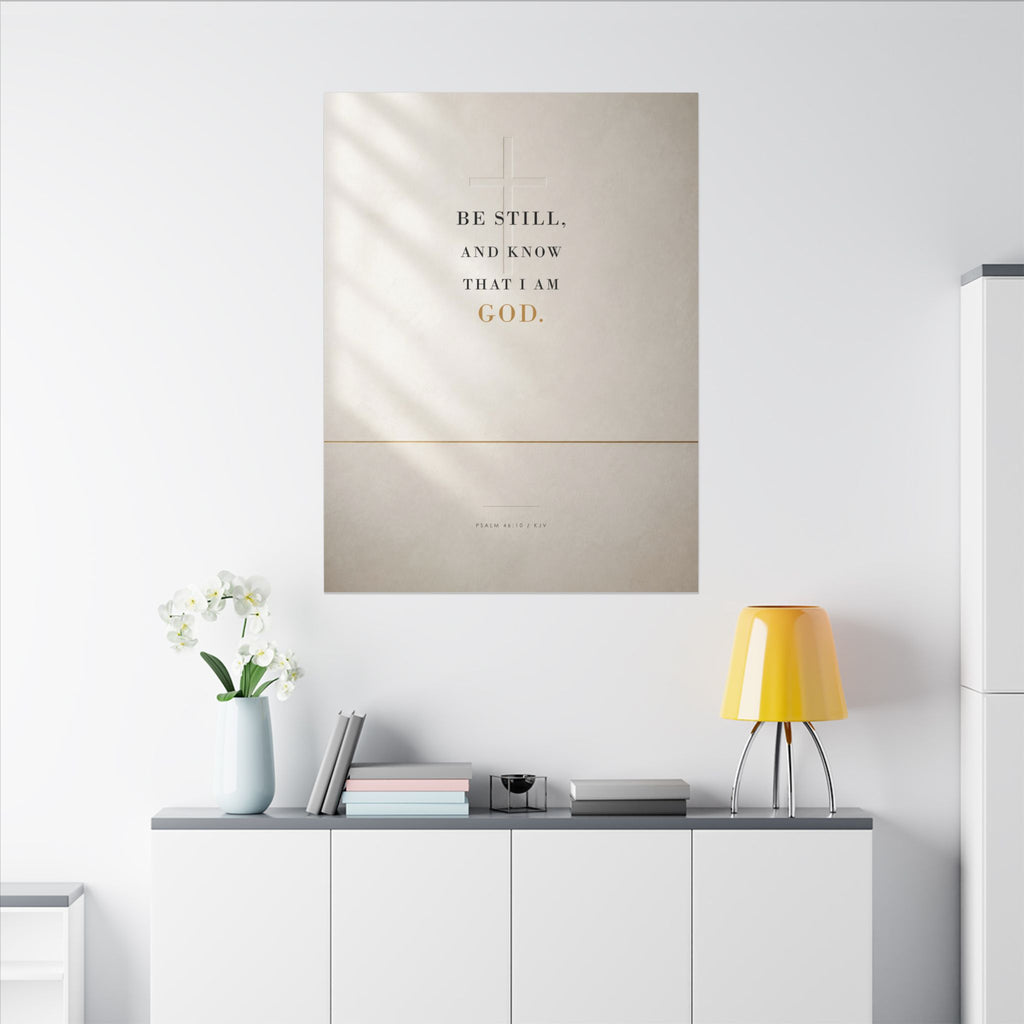 Be Still - Psalm 46:10 Bible Verse Wall Art | Canvas