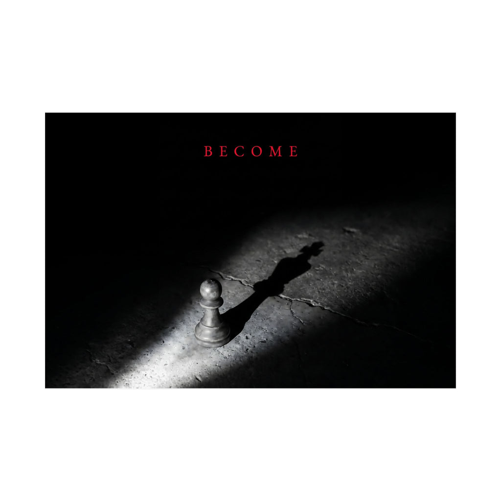 Become - Chess King Shadow Wall Art | Matte Poster (Landscape)