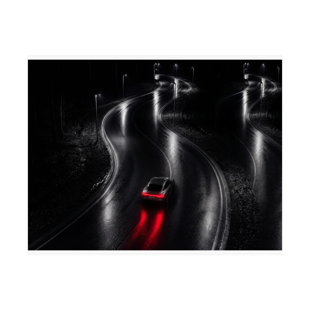 The Racing Line - Night Driving Wall Art | Matte Poster (Landscape)